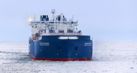Christophe de Margerie LNG carrier at sea