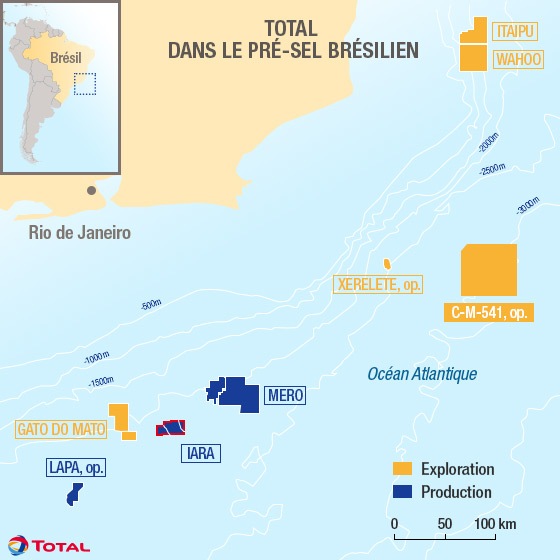 Carte Brésil dans le texte