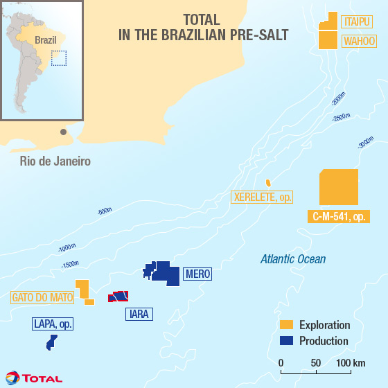 Carte Brésil dans le texte