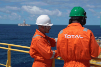 View from the deck of the Lapa FPSO