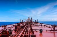 An oil tanker sailing
