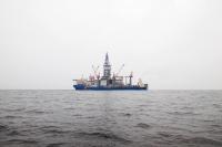 Vue d'ensemble du TUNGSTEN EXPLORER, navire de forage, Projet Moho Nord