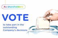 As shareholders, vote to take part in the outstanding Company's decisions.