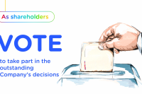 As shareholders, vote to take part in the outstanding Company's decisions.