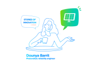 Stories of innovation by TotalEnergies - Dounya Barrit, Photovoltaic reliability engineer.