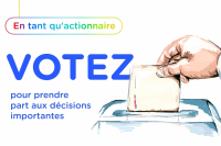En tant qu'actionnaire, votez pour prendre part aux décisions importantes.