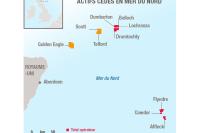 Carte des actifs cédés en Mer du Nord