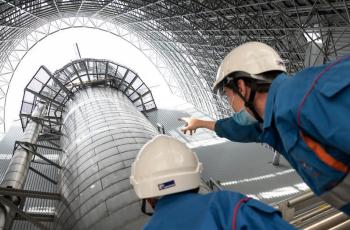Operators on the combined cycle gas plant site