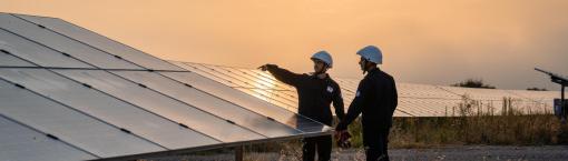 Solar power plant in France