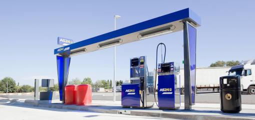 Station-service AS 24 de Miramas en France