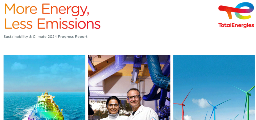 More Energy, Less Emissions. Sustainability & Climate 2024 Progress Report TotalEnergies