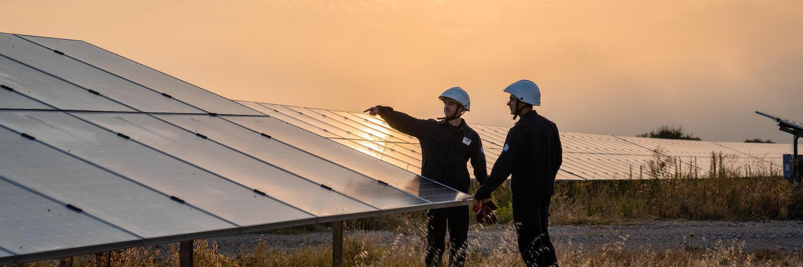 Solar power plant in France