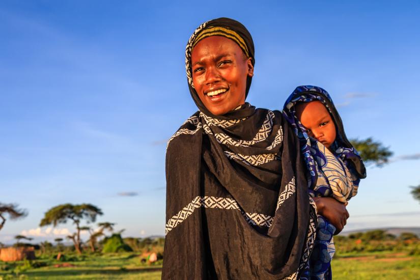 woman with her baby in africa