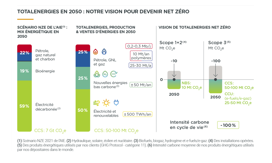 Infographie "Notre vision pour devenir net zero" - voir description détaillée ci-après