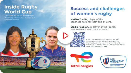 Inside Rugby World Cup. "Success and challenges of women's rugby" with Makiko Tomita et Élodie Poublan - Watch the video on YouTube