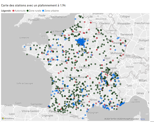 Carte des stations TotalEnergies