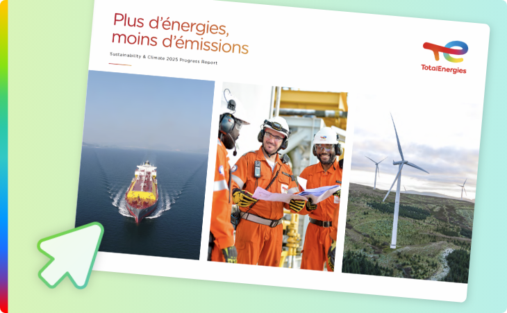 Plus d'énergies, moins d'émissions - Sustainability & Climate 2025 Progress Report - voir le rapport