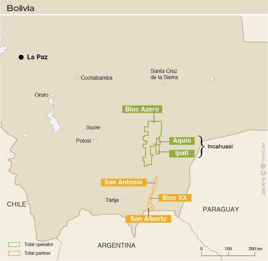Map of Bolivia
